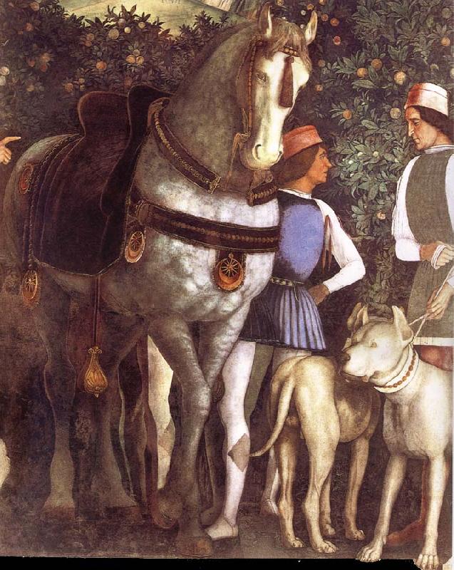 Andrea Mantegna Servant with horse and dog china oil painting image